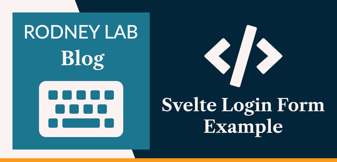 Svelte Login Form Example